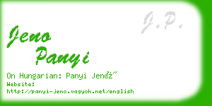 jeno panyi business card